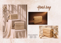 Bamboo Wood Box Clutch