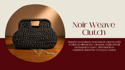 Noir Weave Clutch