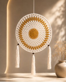 Mandala Sun Macrame Wall Hanging